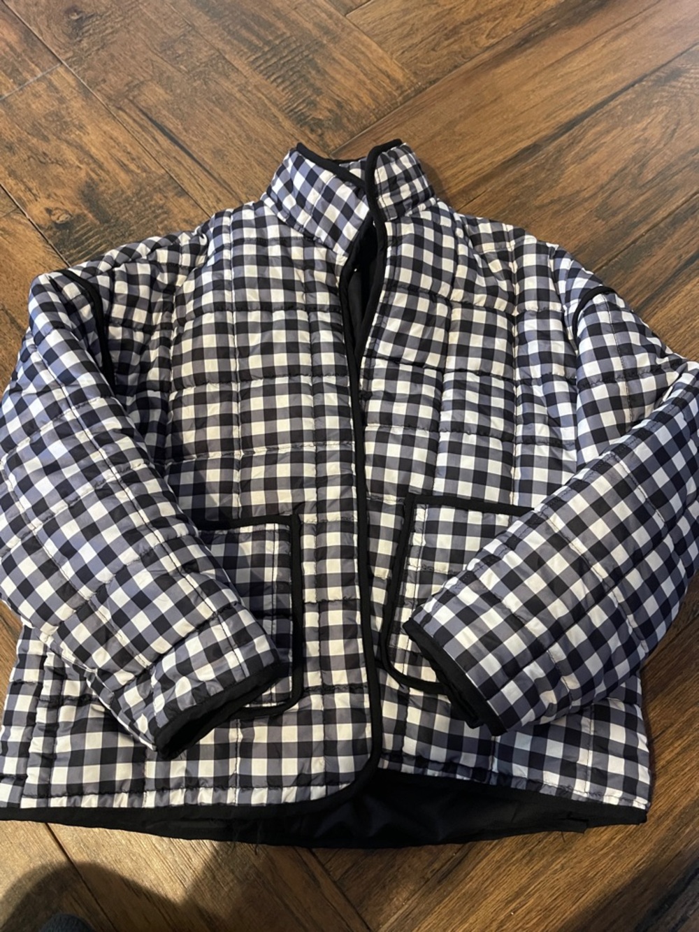 Black & White Gingham Quilted Jacket